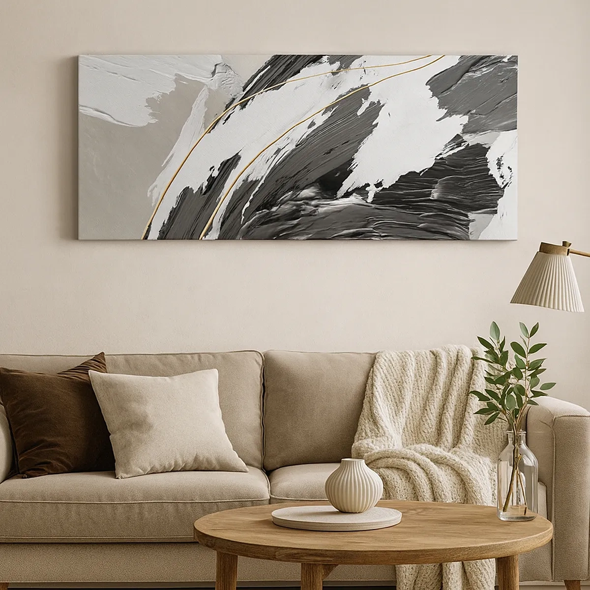 Tablou pe pânză - Abstracție cu fler - 30x30 cm