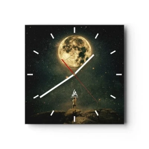 Ceas de perete - Ceas pe sticlă - Cel care a furat Luna - 30x30 cm