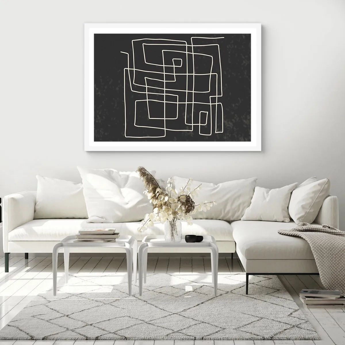 Poster în ramă albă - Nu atât de simplu - 100x70 cm