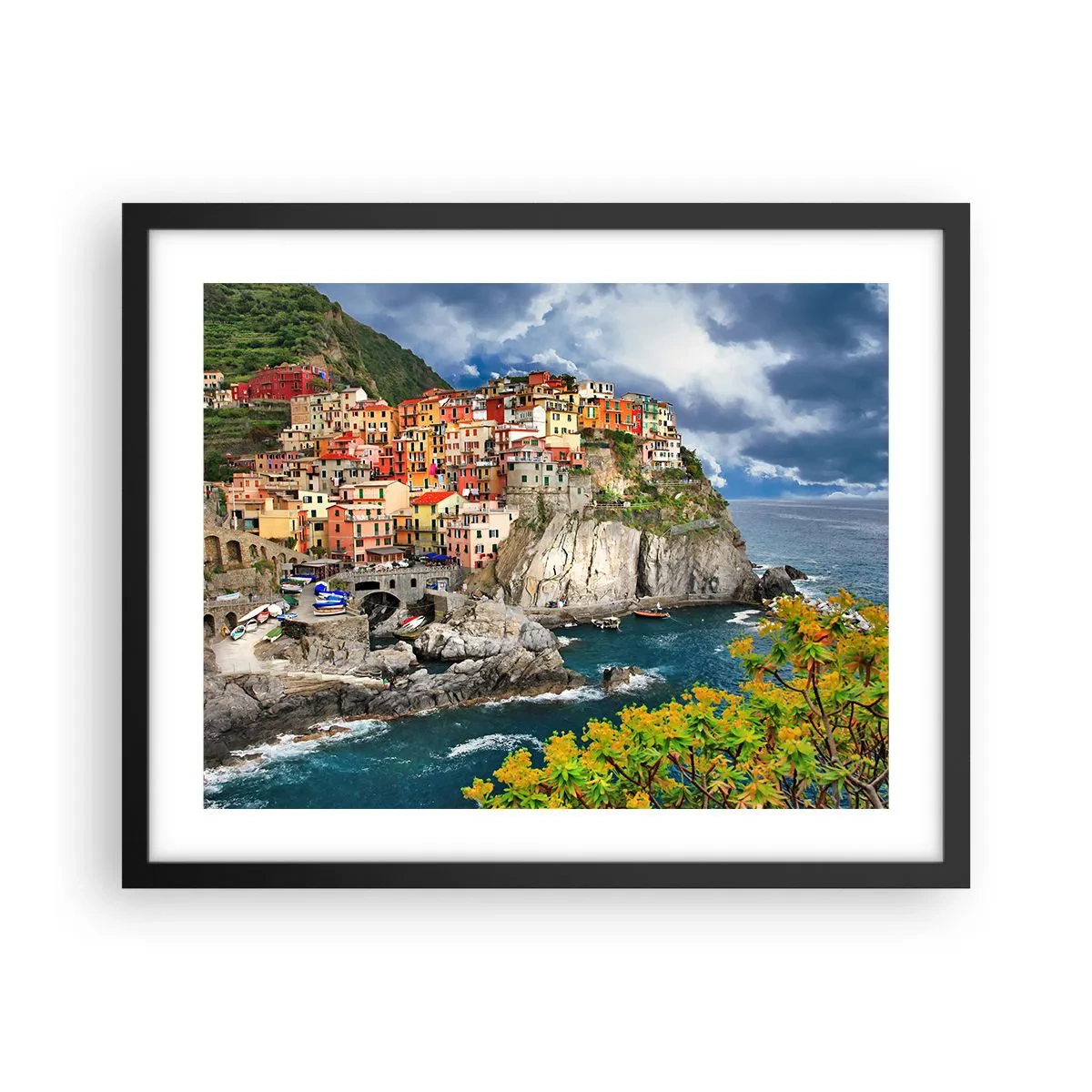 Poster în ramă neagră - Îmbrățișați de stânci - 50x40 cm