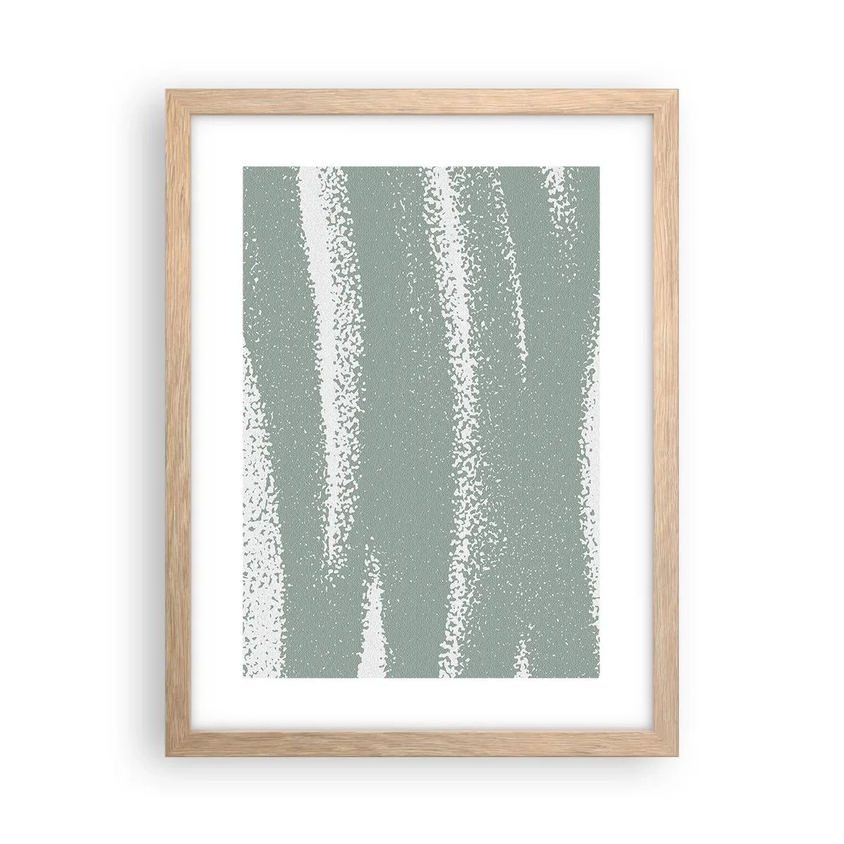 Poster în ramă de stejar deschis - Abstracție în stil de iarnă - 30x40 cm