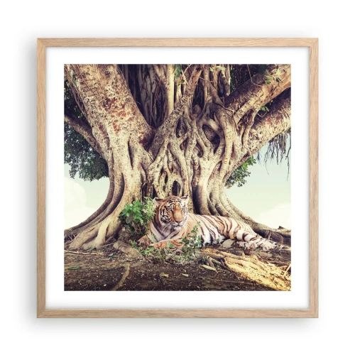 Poster în ramă de stejar deschis - O perspectivă din Geneză - 50x50 cm