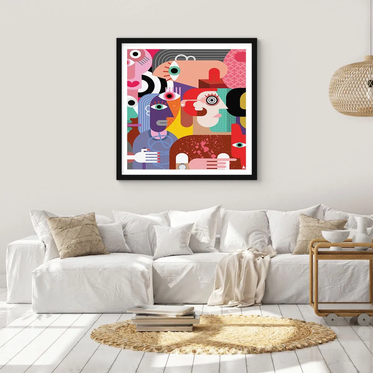Poster în ramă neagră - Am venit de la domnul Picasso - 30x30 cm