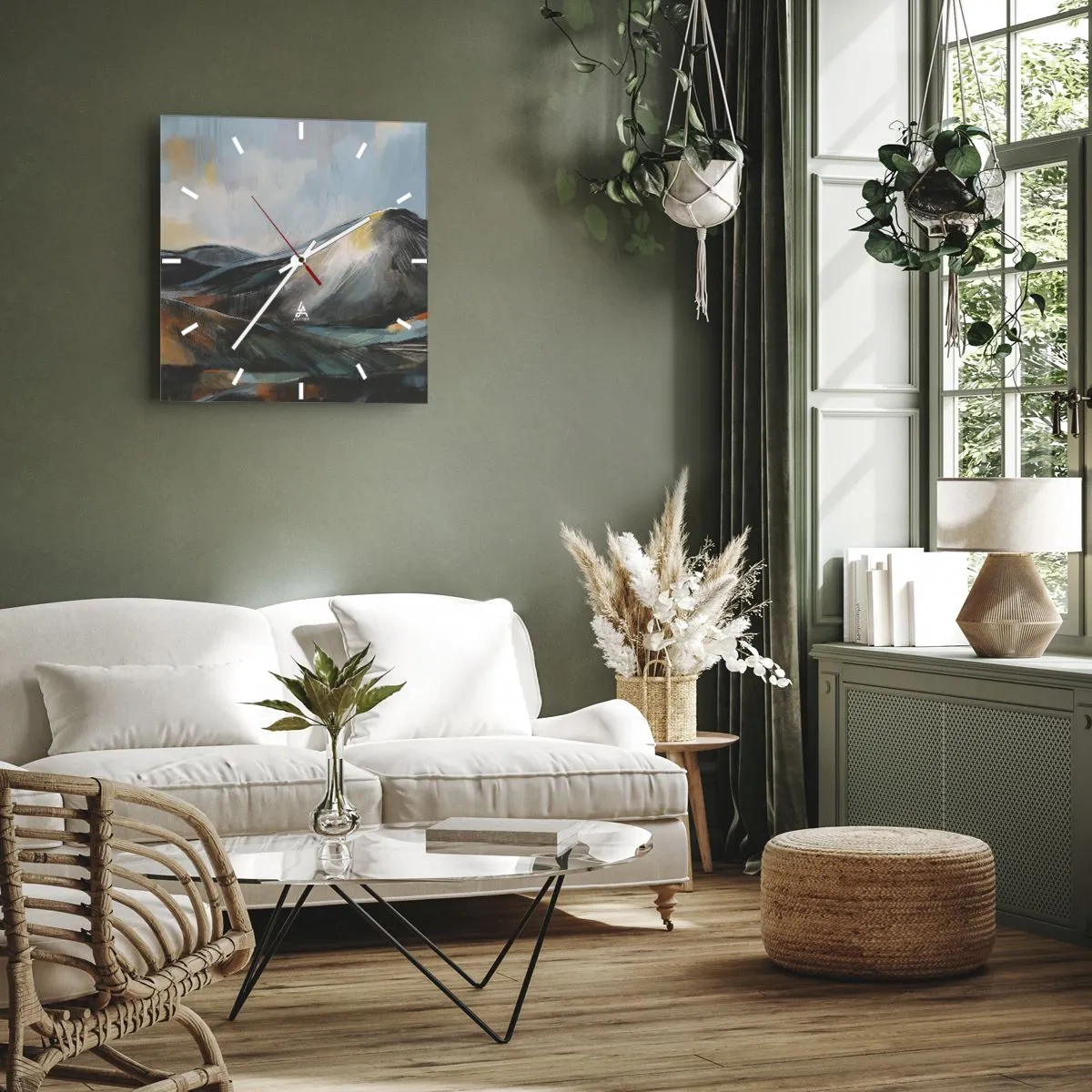 Ceas de perete - Ceas pe sticlă - Dure și frumoase - 30x30 cm