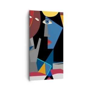 Tablou pe pânză - Discuția cubiștilor - 65x120 cm