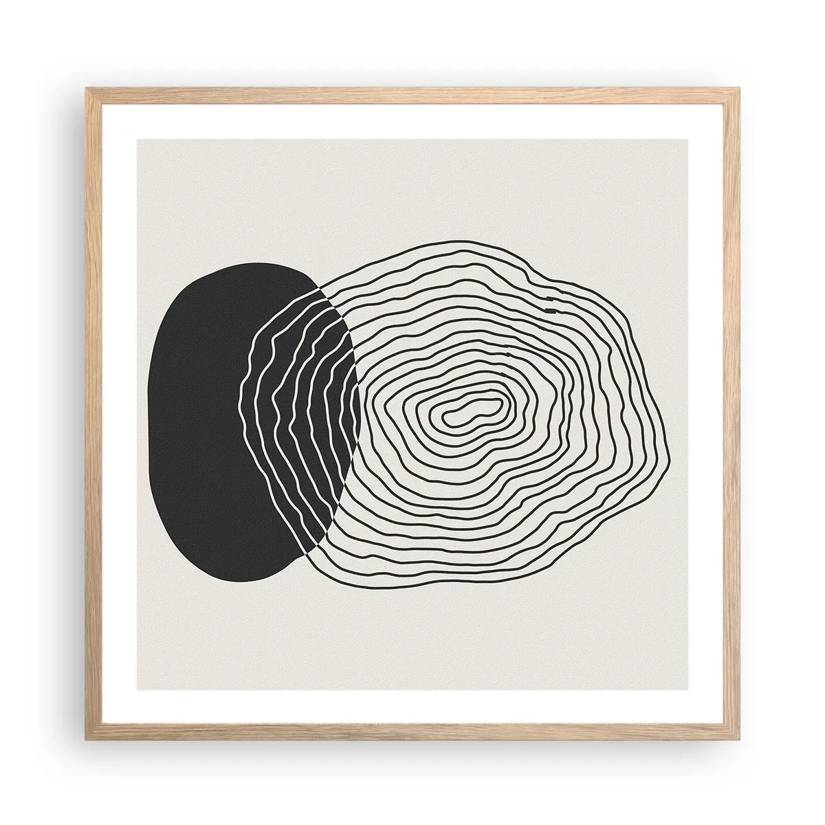 Poster în ramă de stejar deschis - Persistență și vibrațiile - 60x60 cm