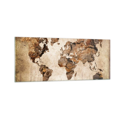 Tablou pe sticlă - Descoperirea lumii - 100x40 cm
