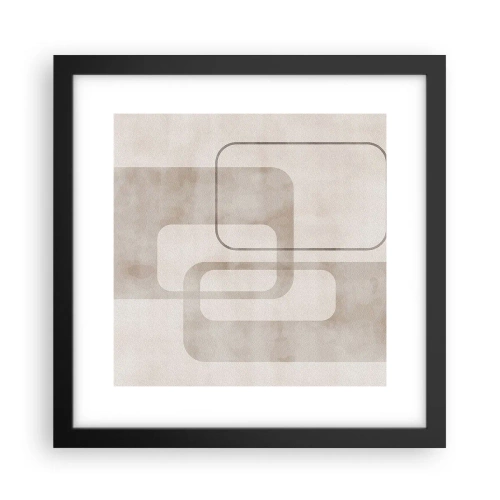 Poster în ramă neagră - Fuga geometrică - 30x30 cm