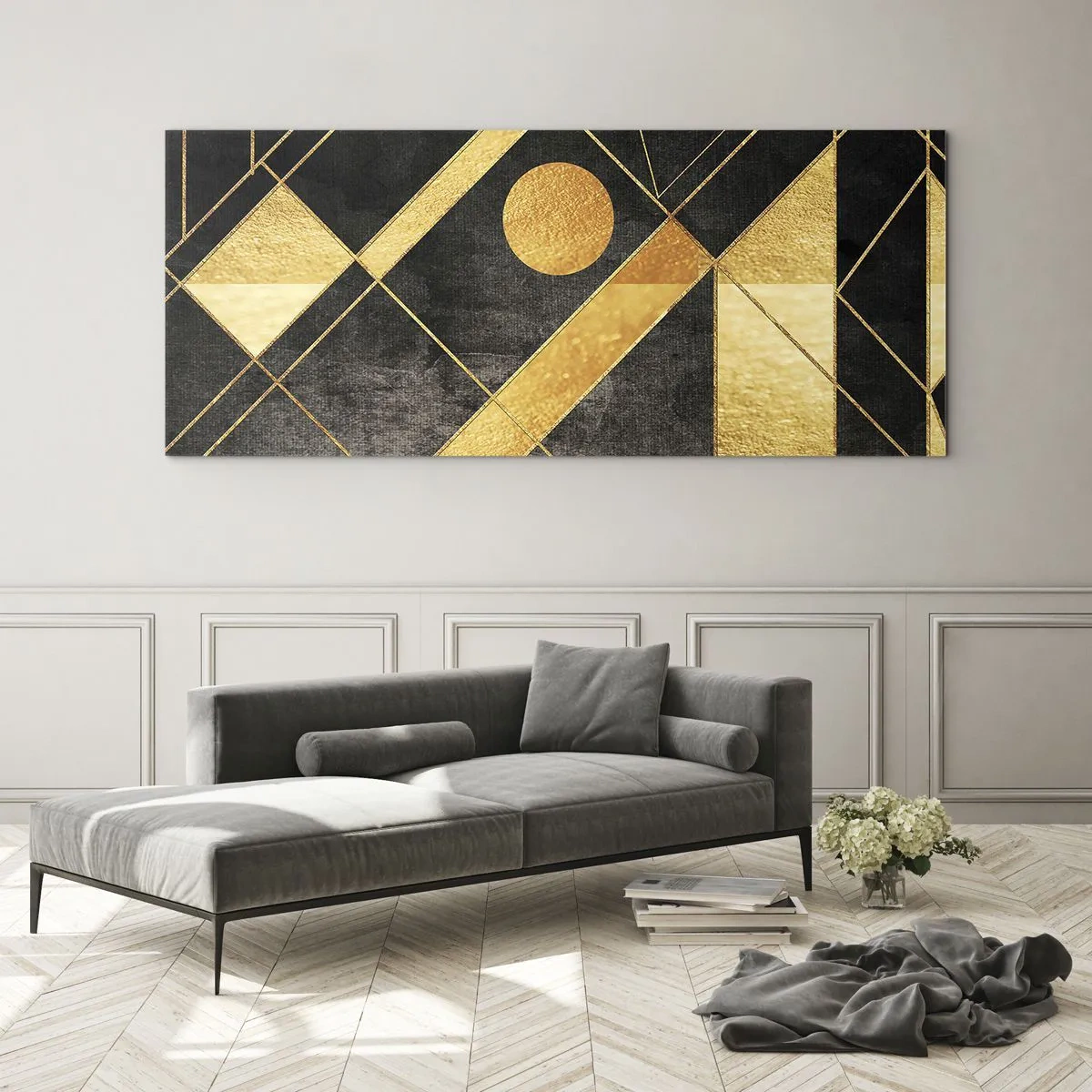Tablou pe sticlă - Soarele deșertului - 100x40 cm
