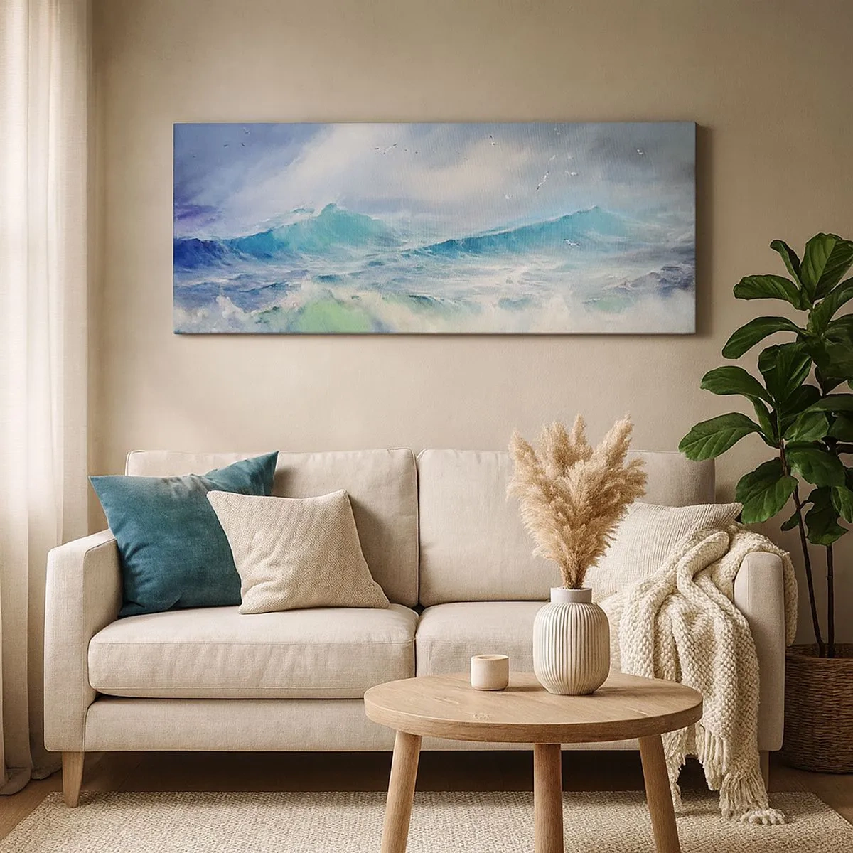 Tablou pe pânză - Vârtejul a gemut de triumf... - 100x40 cm