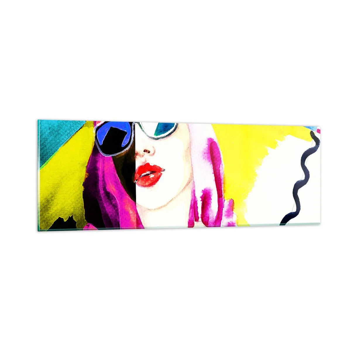 Tablou pe sticlă - Nu sunt albă și nu sunt neagră - 90x30 cm