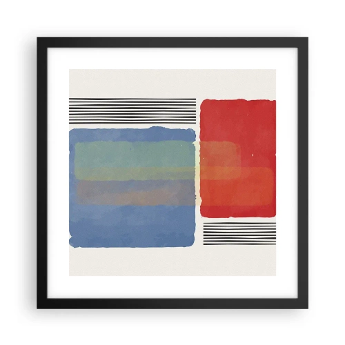 Poster în ramă neagră - Spiritul și litera geometriei - 40x40 cm