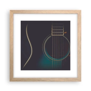 Poster în ramă de stejar deschis - O clipă înainte de a suna - 30x30 cm