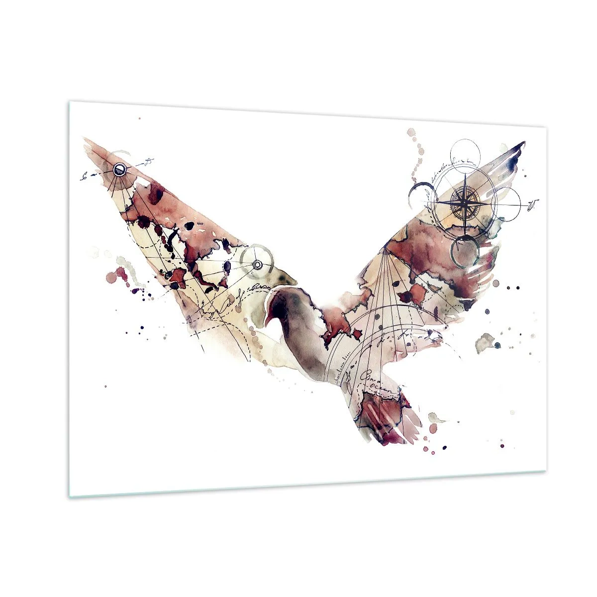 Tablou pe sticlă - Vagabondul cu capul în nori - 100x70 cm