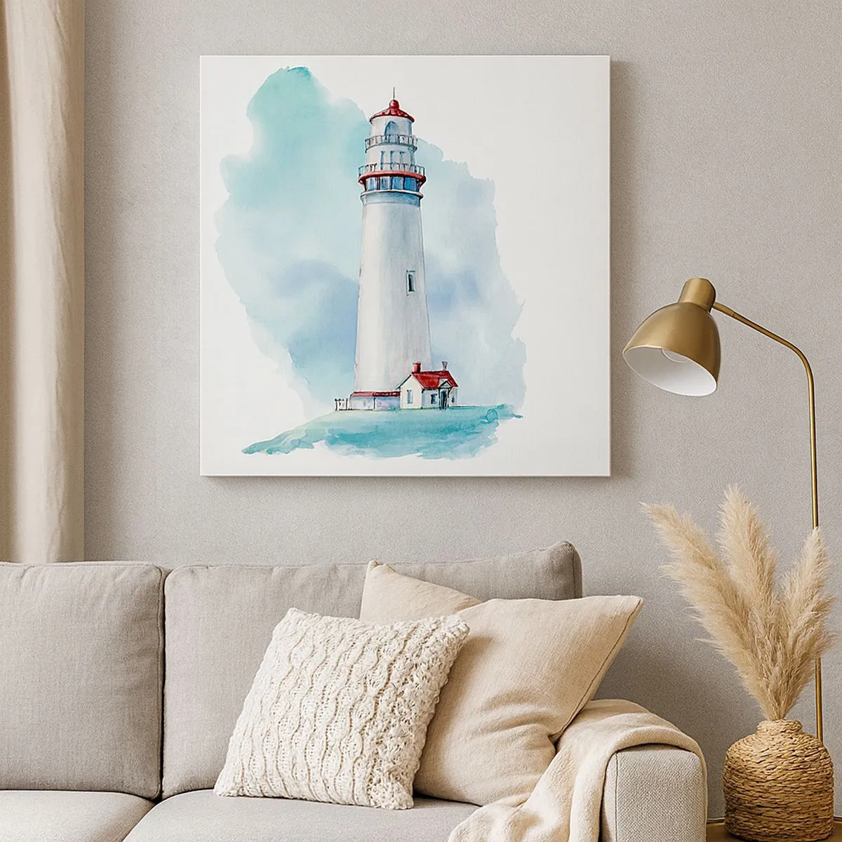 Tablou pe pânză - Sora blândă a albastrului - 30x30 cm