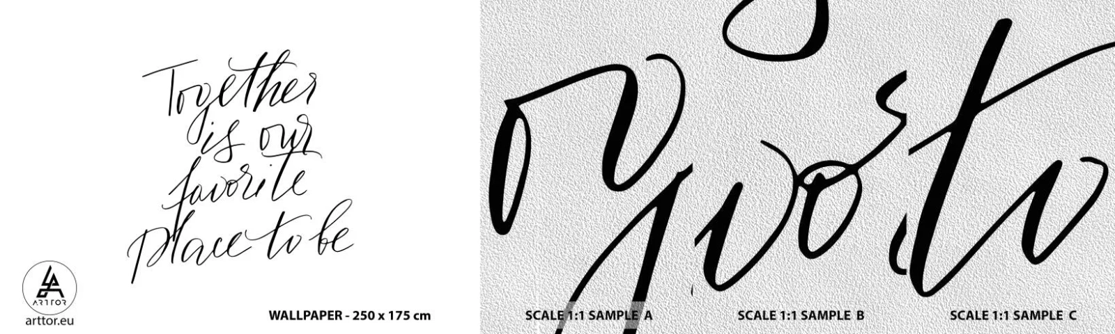 Mostră tapet Premium Sand - O simți și tu? - Tipografie, Afirmare, Maxim - 100x30 cm