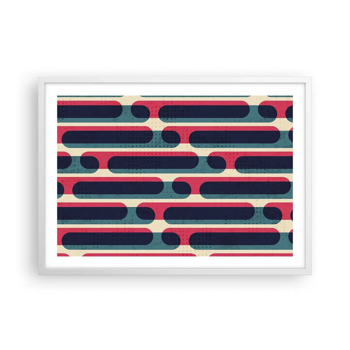 Poster în ramă albă - Înăuntru și înainte - 70x50 cm