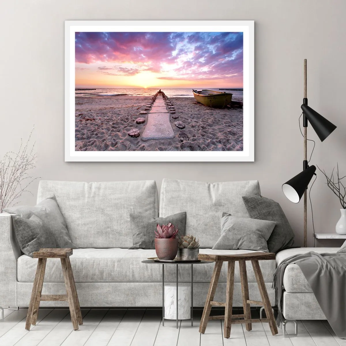 Poster în ramă albă - Un moment de experiență profundă - 40x30 cm