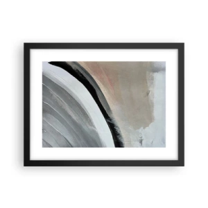 Poster în ramă neagră - Compoziție: arc de negru și gri - 40x30 cm