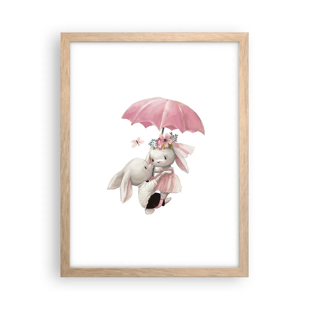 Poster în ramă de stejar deschis - Pur și simplu dragoste - 30x40 cm