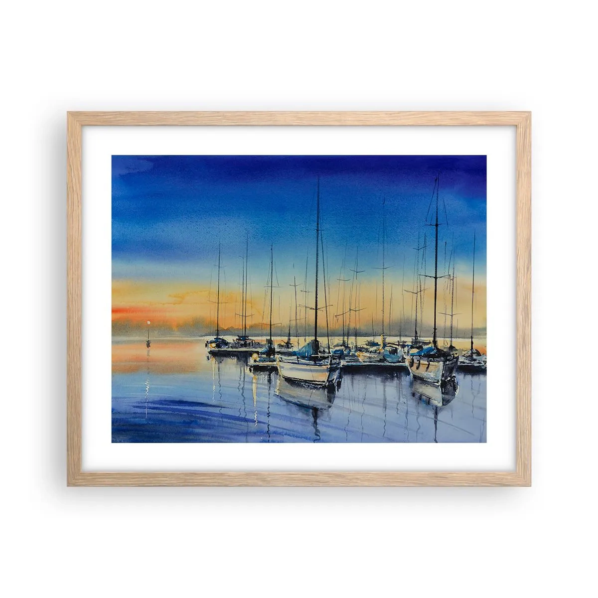 Poster în ramă de stejar deschis - Sfârșitul unei zile bune - 50x40 cm