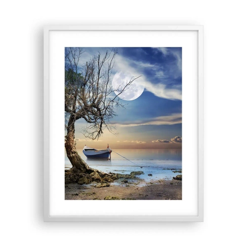 Poster în ramă albă - Este acesta sfârșitul sau începutul? - 40x50 cm