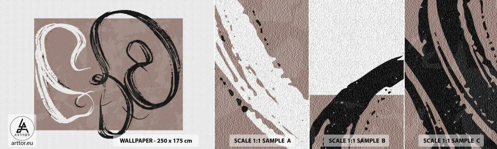 Mostră de Tapet Standard Eco - Compoziția - căutarea plenitudinii - Minimalism, Bucată, Abstracția - 100x30 cm