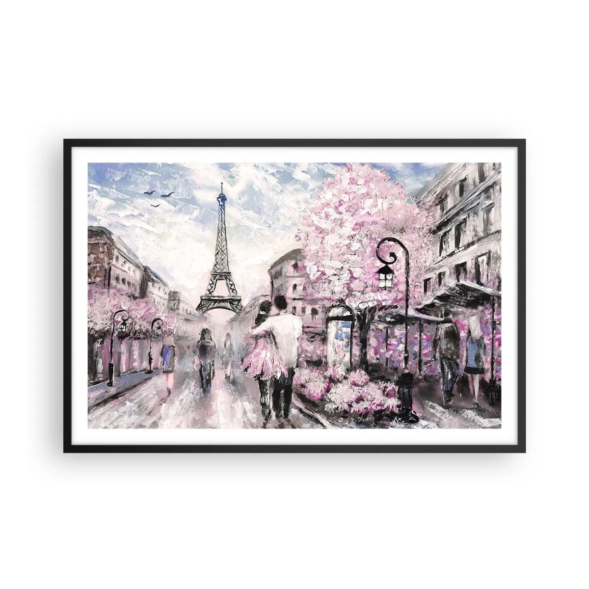 Poster în ramă neagră - Dacă ar fi să te îndrăgostești, atunci doar de... - 91x61 cm