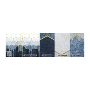 Mostră tapet Premium Sand - Compoziție în ritm sincopat - Abstracția, Bucată, Hexagon - 100x30 cm