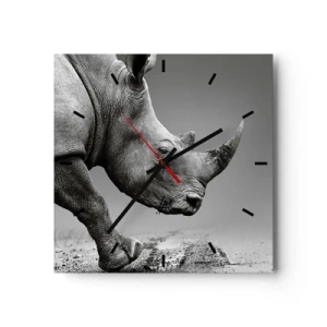 Ceas de perete - Ceas pe sticlă - O forță de neoprit - 40x40 cm