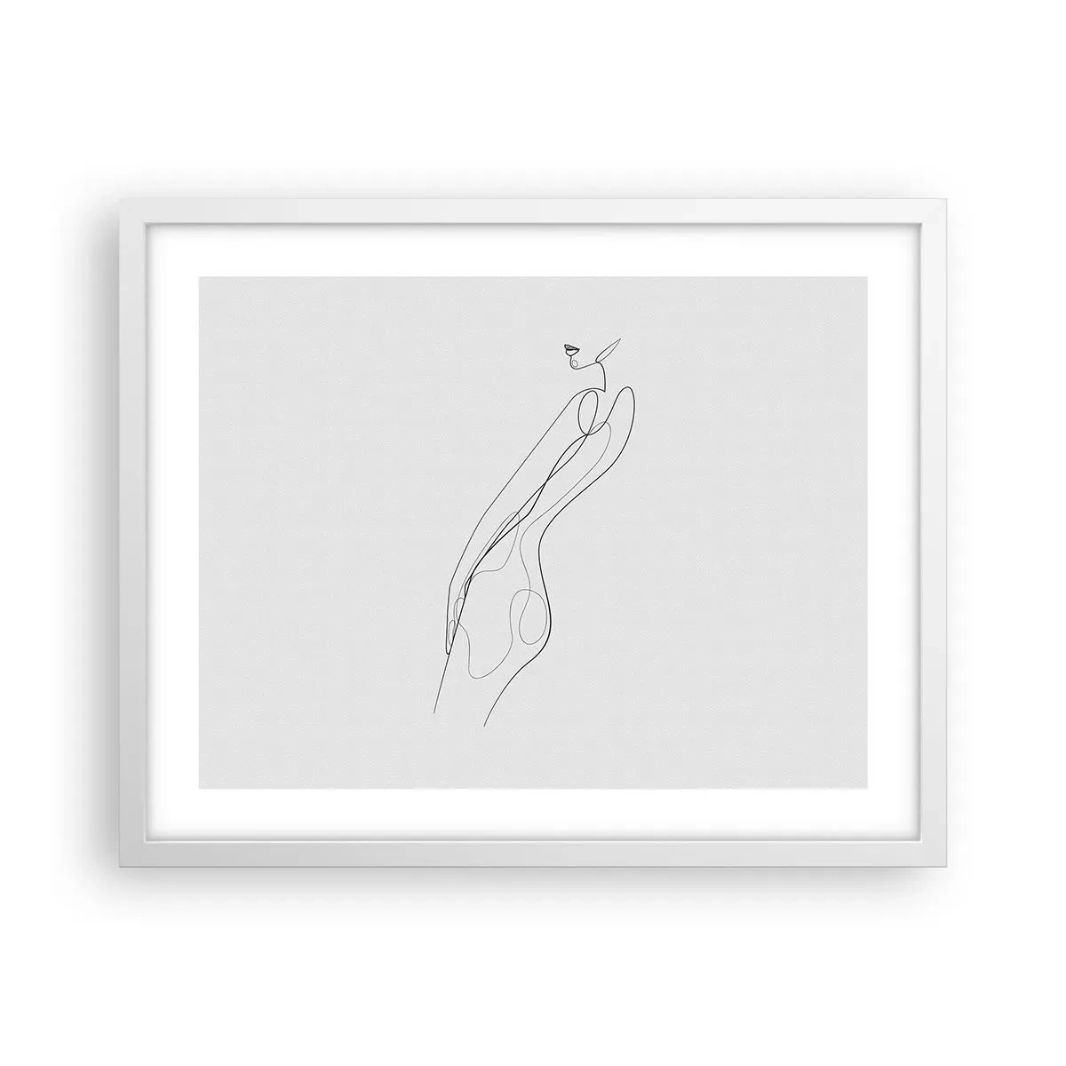 Poster în ramă albă - Abia o promisiune - 50x40 cm