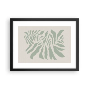 Poster în ramă neagră - Ramura de smarald - 40x30 cm