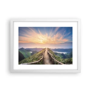 Poster în ramă albă - Aproape de cer - 40x30 cm