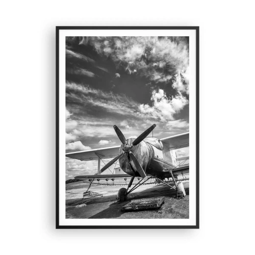 Poster în ramă neagră - Abia aștept! - 70x100 cm