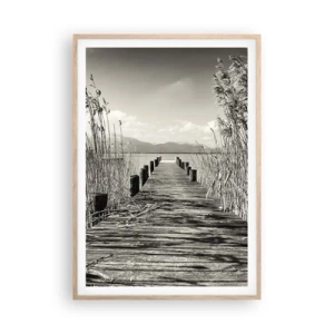 Poster în ramă de stejar deschis - În intimitatea ierburilor - 70x100 cm