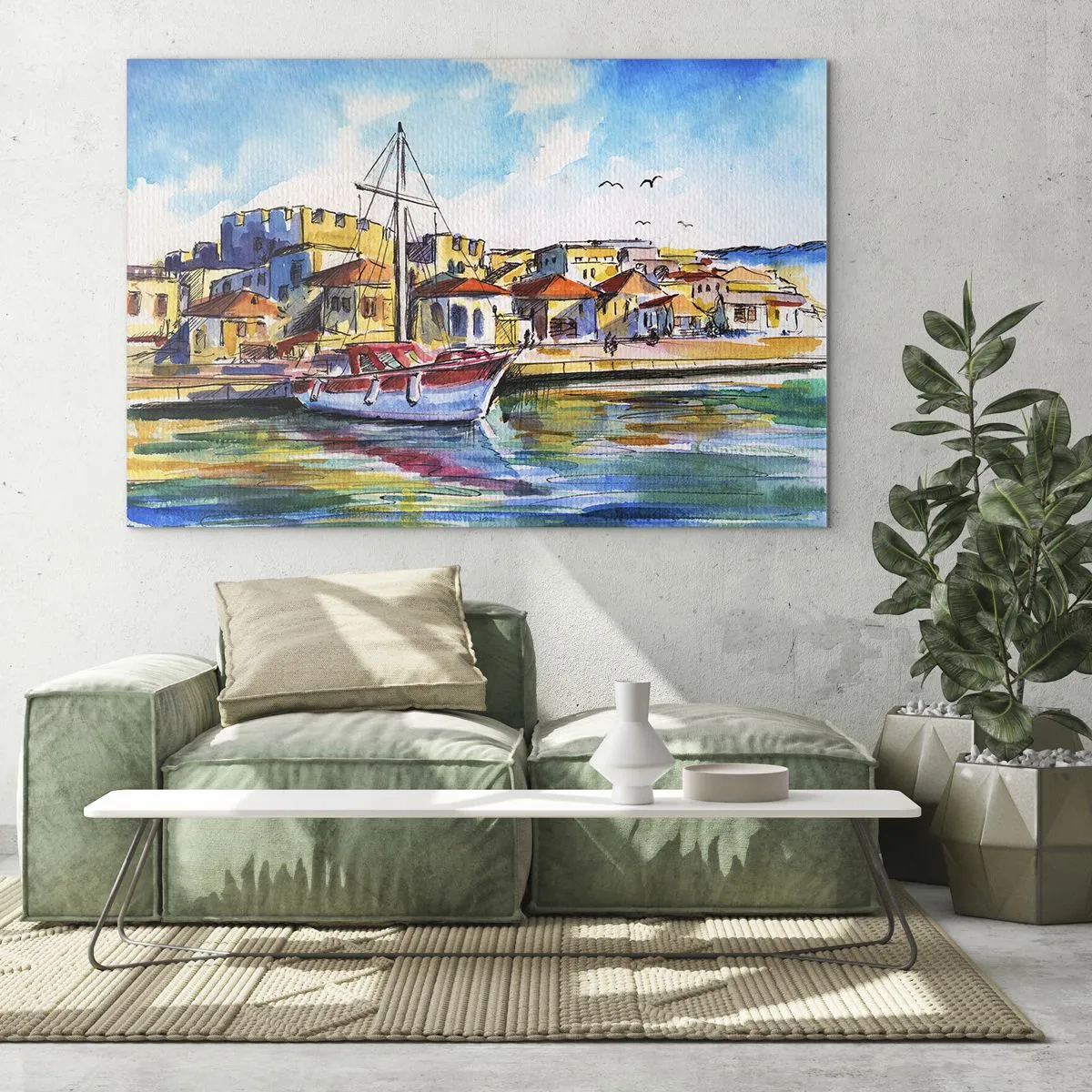Tablou pe sticlă - Curcubeu după-amiază - 100x70 cm