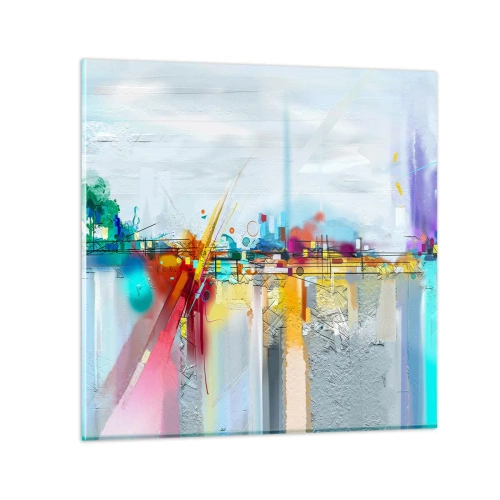 Tablou pe sticlă - Pod de bucurie peste râul vieții - 40x40 cm