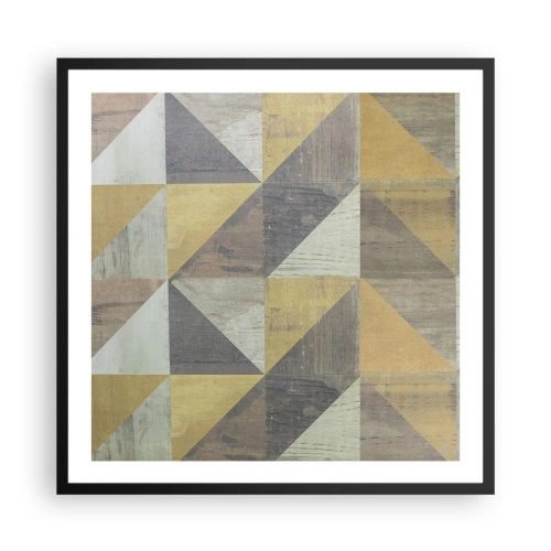 Poster în ramă neagră - La unghiul triunghiului - 60x60 cm