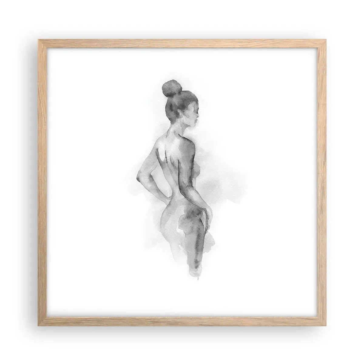 Poster în ramă de stejar deschis - Frumoasă ca o pictură - 50x50 cm