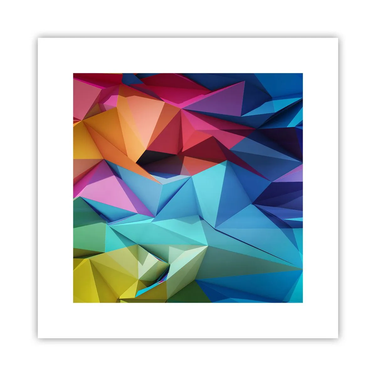 Poster - Origami de curcubeu - 30x30 cm