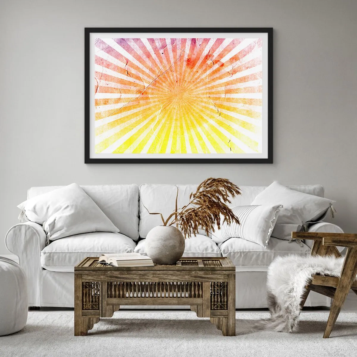 Poster în ramă neagră - Răsărituri și apusuri de soare - 70x50 cm