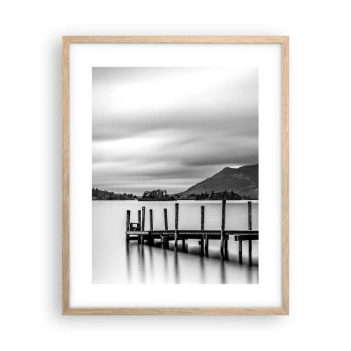 Poster în ramă de stejar deschis - Blândețe și putere - 40x50 cm