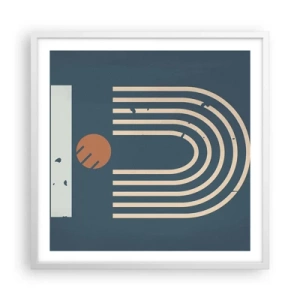 Poster în ramă albă - Geometrie în funcție de rodie - 60x60 cm
