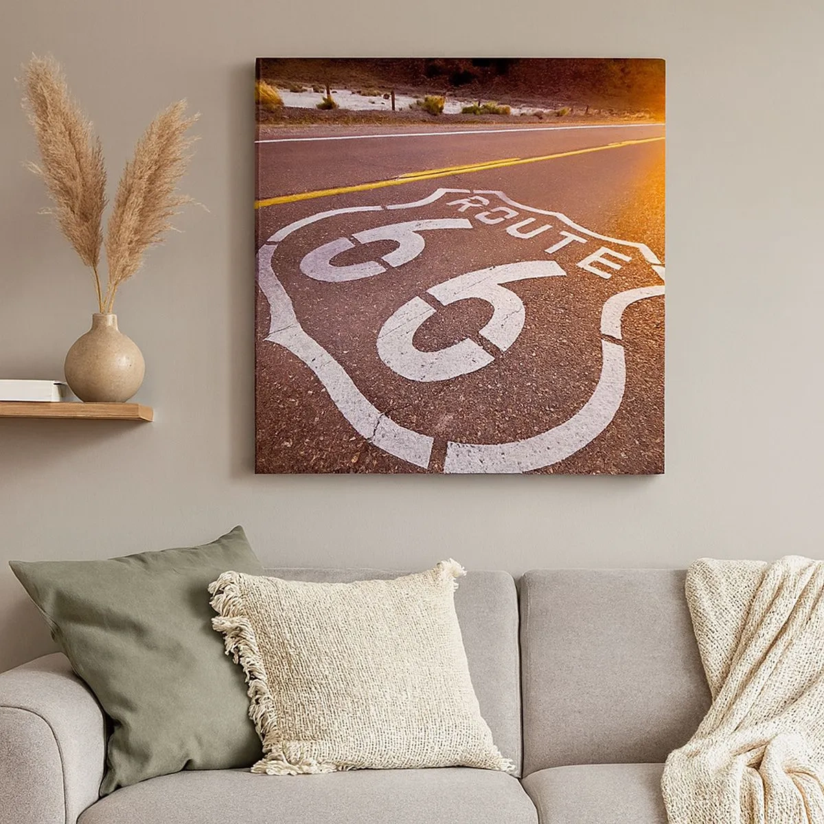 Tablou pe pânză - Celebrul Route 66 - 30x30 cm