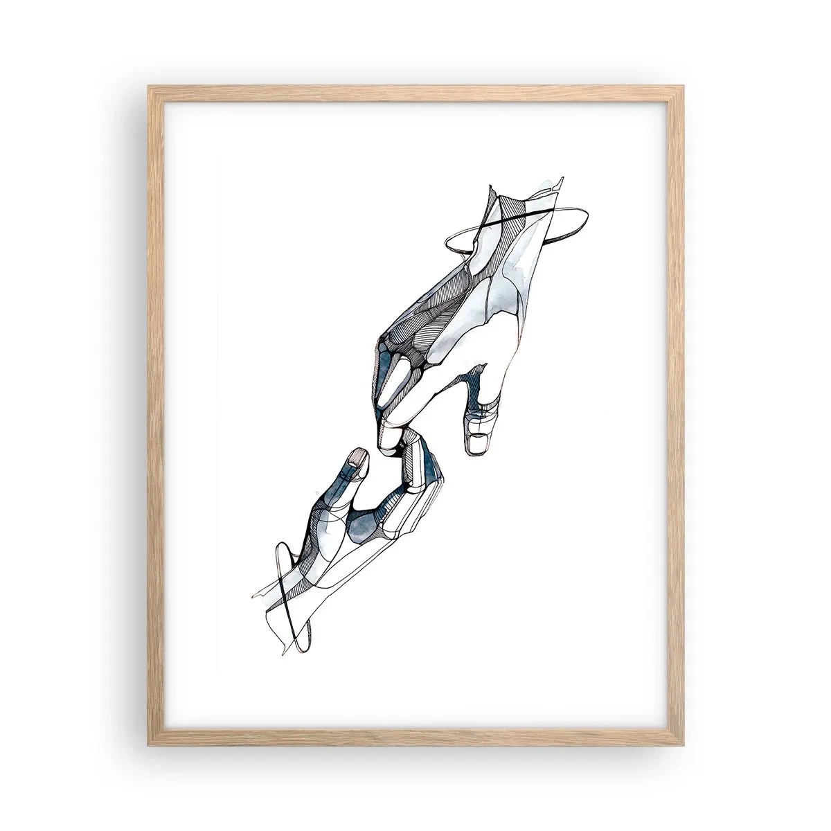 Poster în ramă de stejar deschis - Gest frumos - 40x50 cm