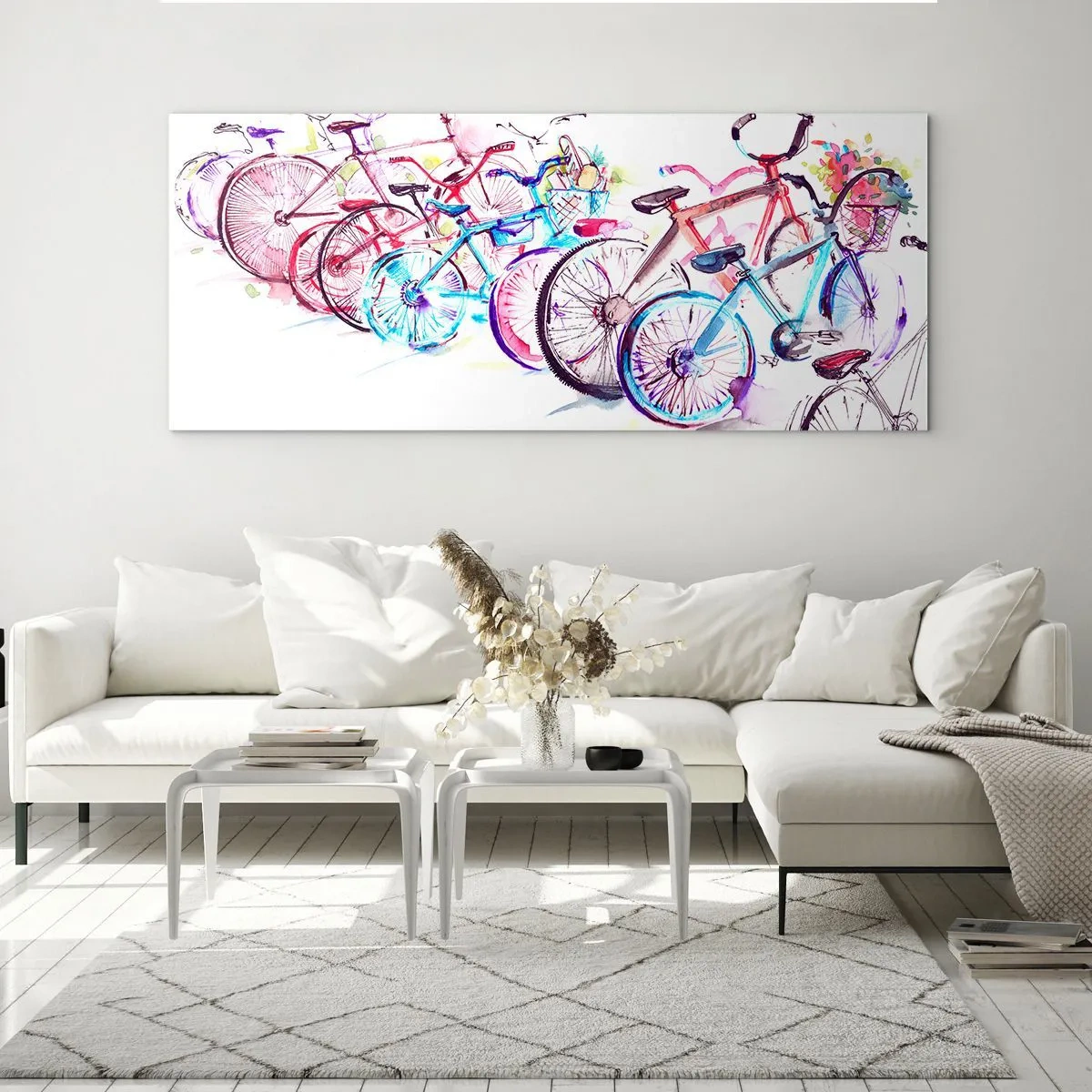 Tablou pe sticlă - Reuniunea clubului Antymoto - 140x50 cm