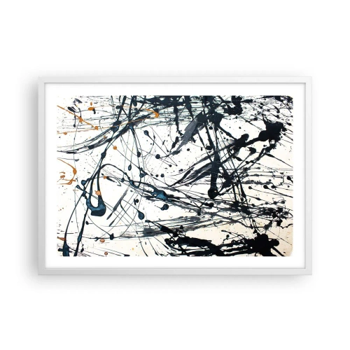 Poster în ramă albă - Abstracție expresionistă - 70x50 cm