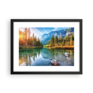 Poster în ramă neagră - Blândețea toamnei - 40x30 cm