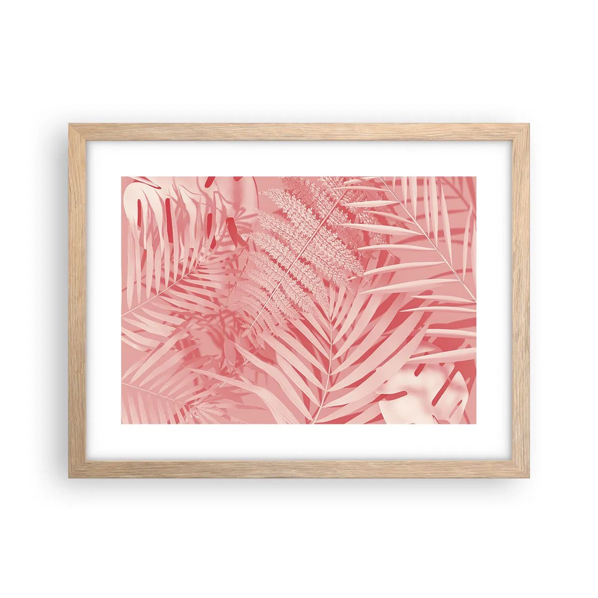 Poster în ramă de stejar deschis - Conceptul roz - 40x30 cm