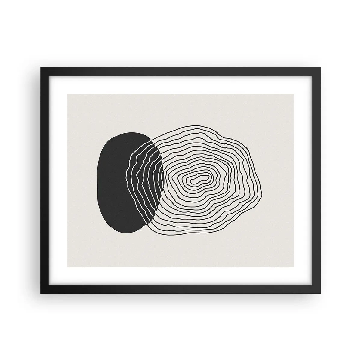Poster în ramă neagră - Persistență și vibrațiile - 50x40 cm